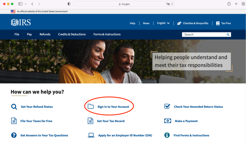 Access Your IRS Account Online BNC